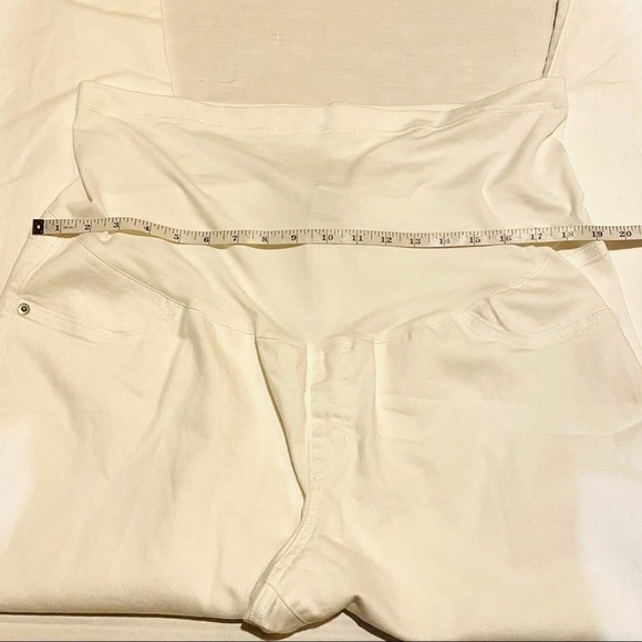 Liz Lange Ankle Skinny White Full Panel Maternity Jeans Women's XXL 18 - Picture 3 of 5
